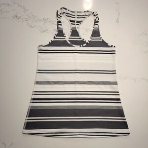 Lululemon Striped Black and White Tank Top
